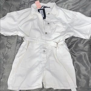 White denim shorts playsuit!